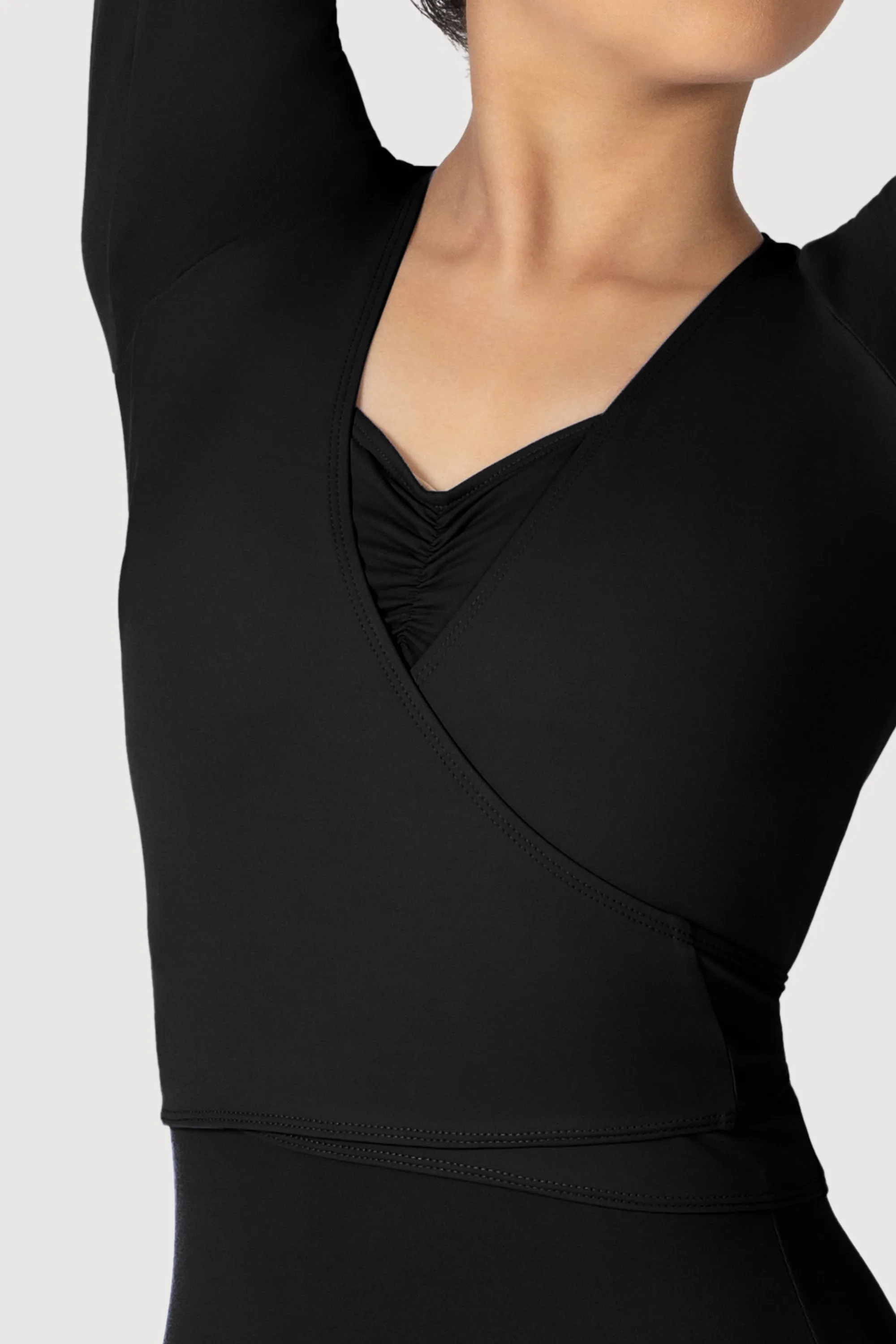 Z0858L - Bloch Overture Crossover Womens Long Sleeve Wrap Top