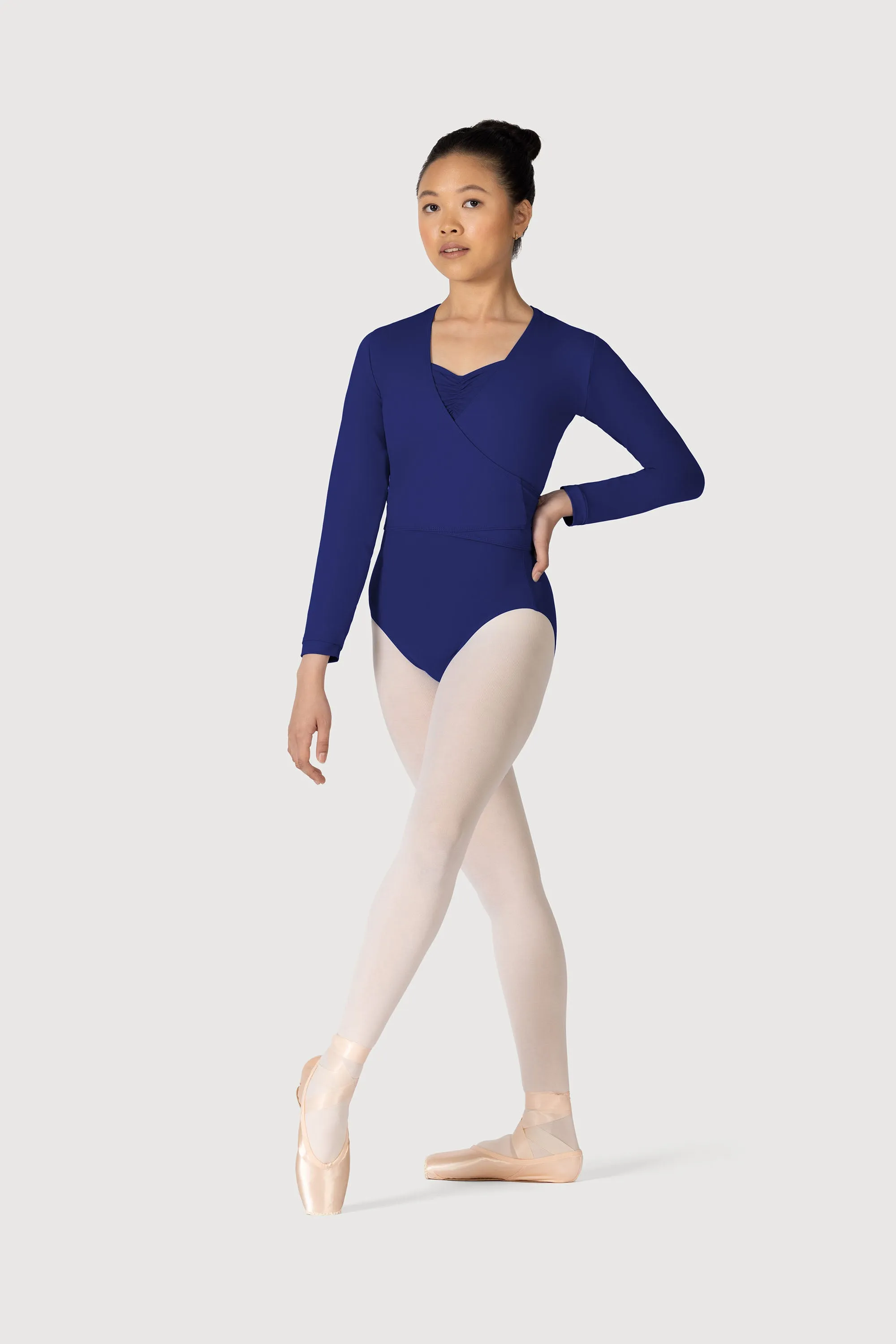Z0858L - Bloch Overture Crossover Womens Long Sleeve Wrap Top