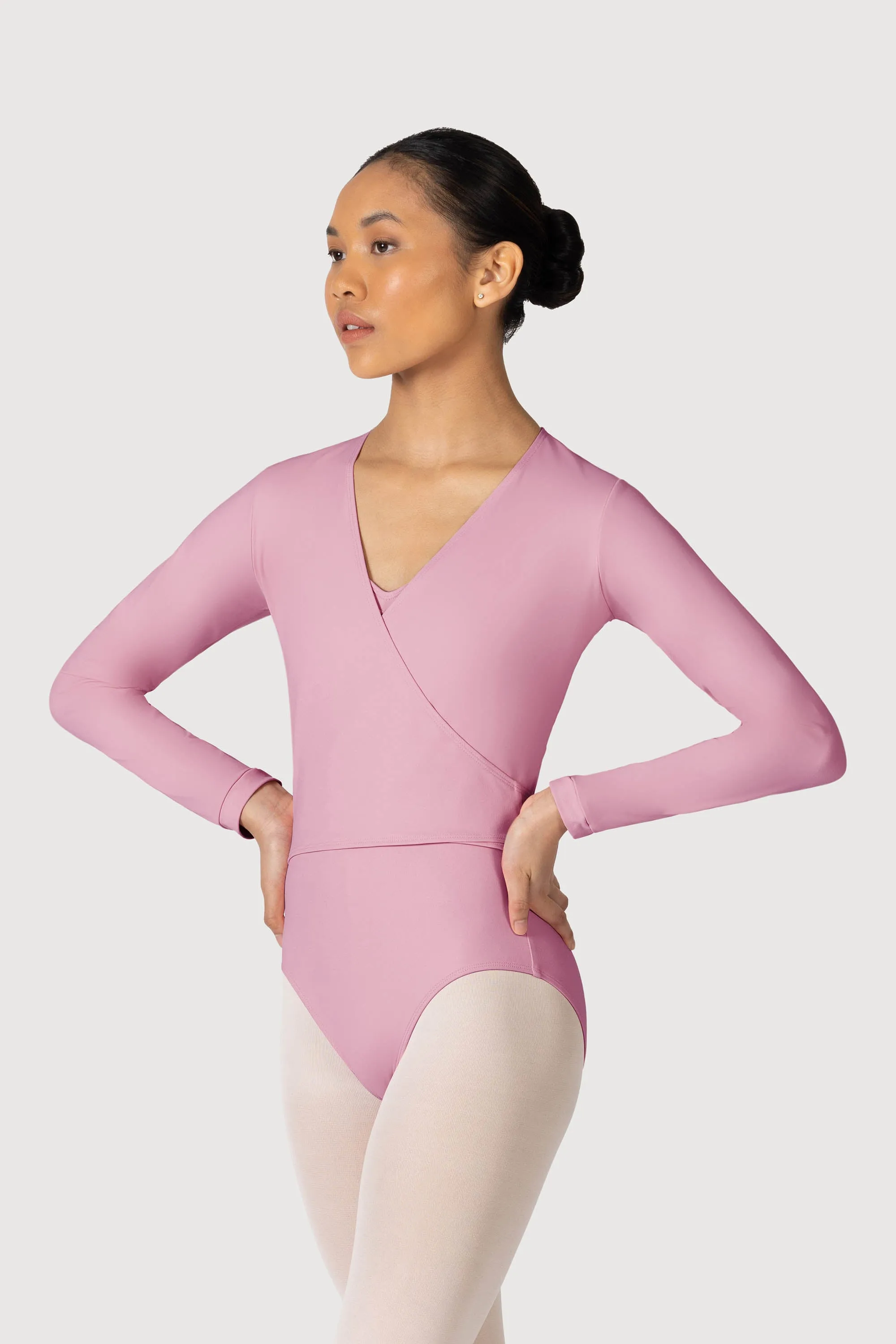 Z0858L - Bloch Overture Crossover Womens Long Sleeve Wrap Top