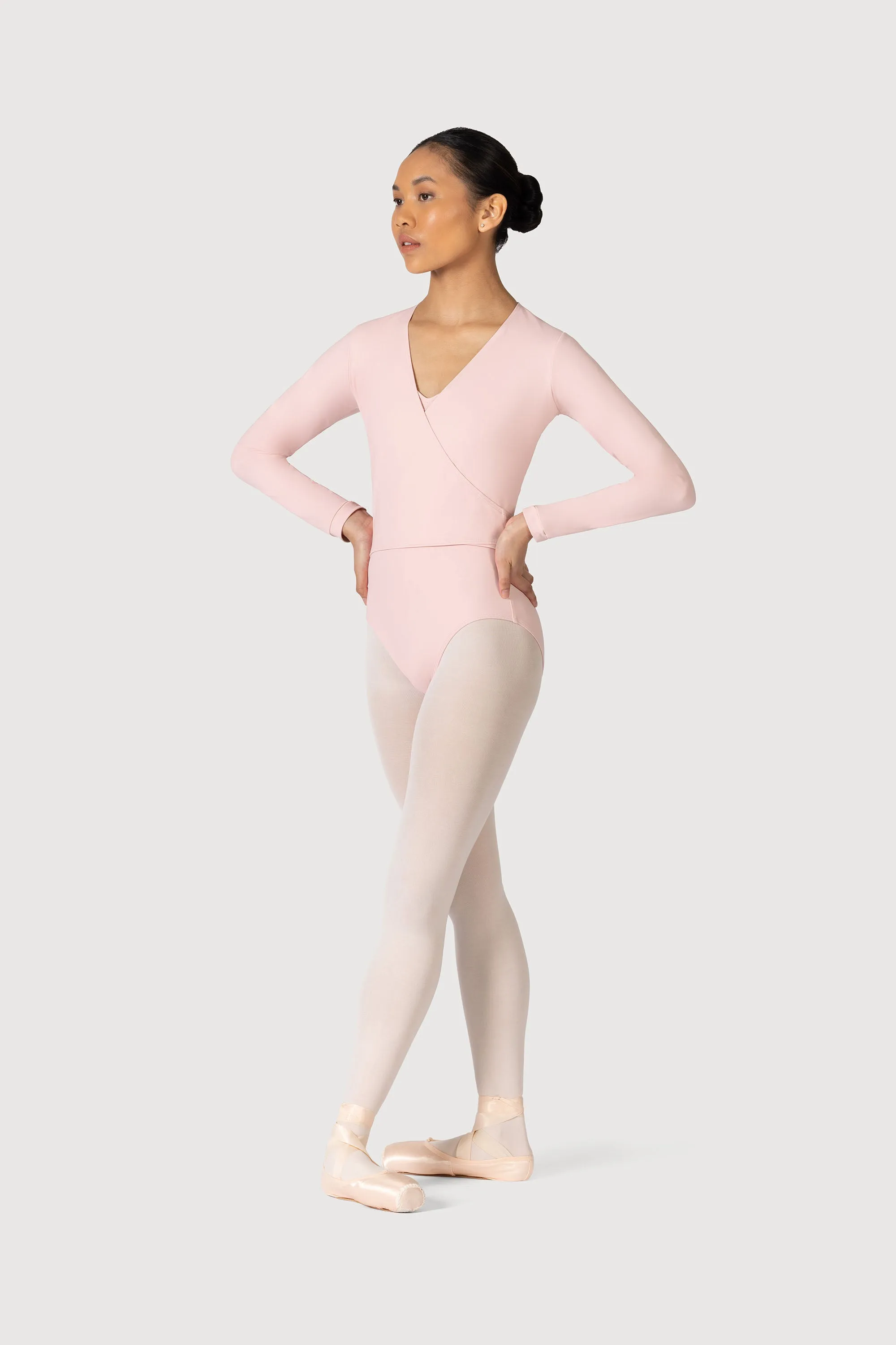 Z0858L - Bloch Overture Crossover Womens Long Sleeve Wrap Top