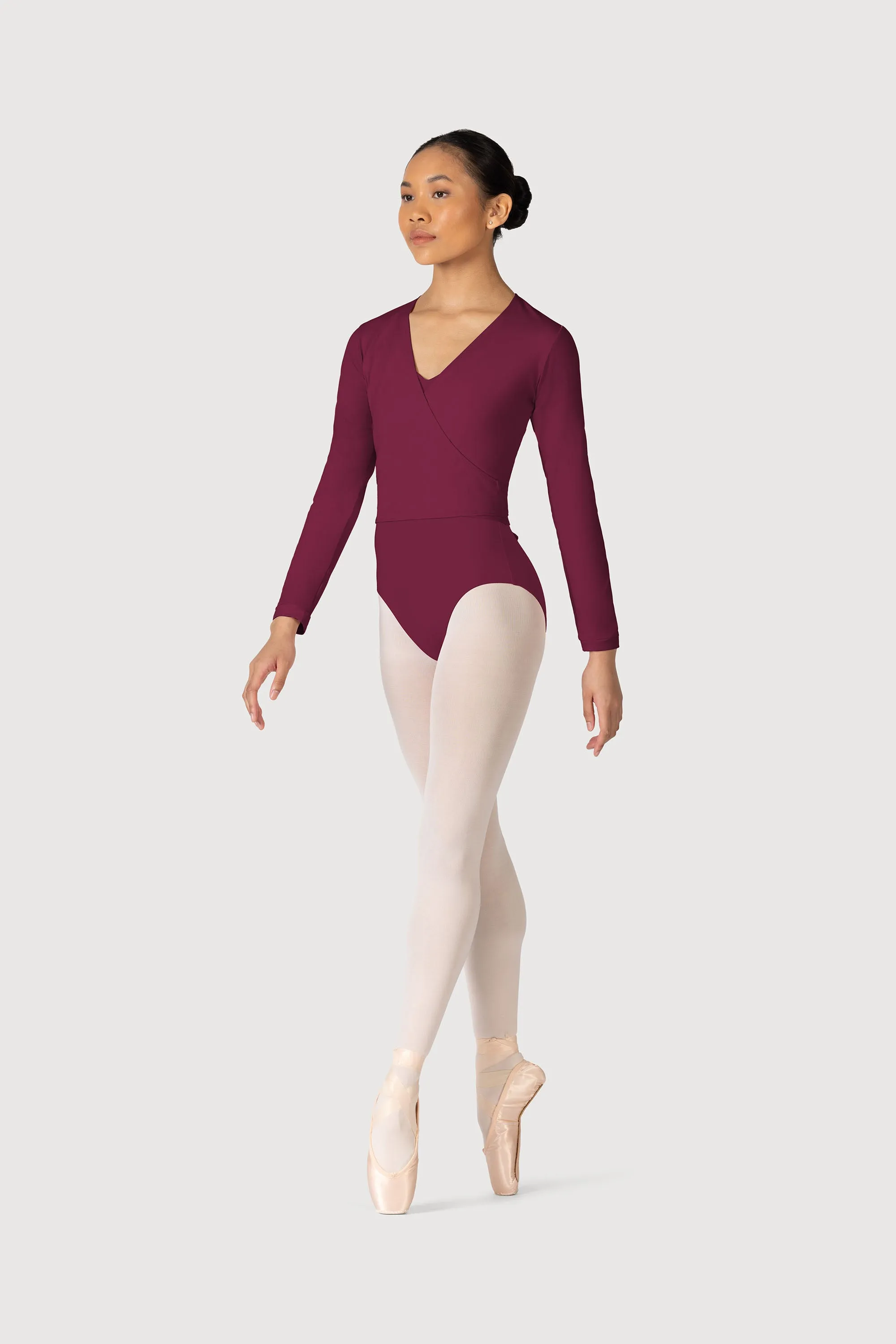 Z0858L - Bloch Overture Crossover Womens Long Sleeve Wrap Top