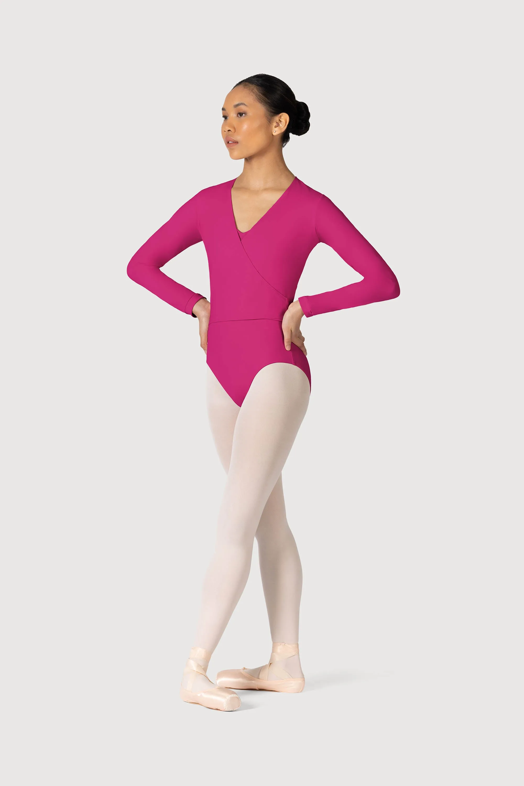 Z0858L - Bloch Overture Crossover Womens Long Sleeve Wrap Top