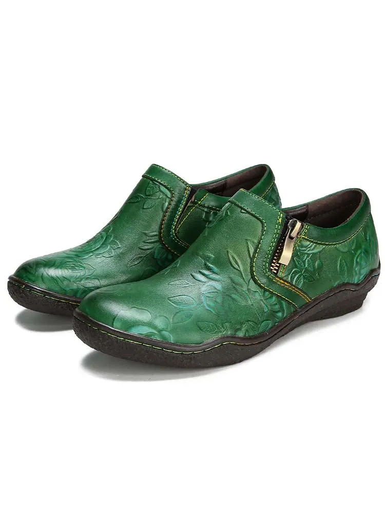 Zayla Handmade Leather Comfy Flat Shoes