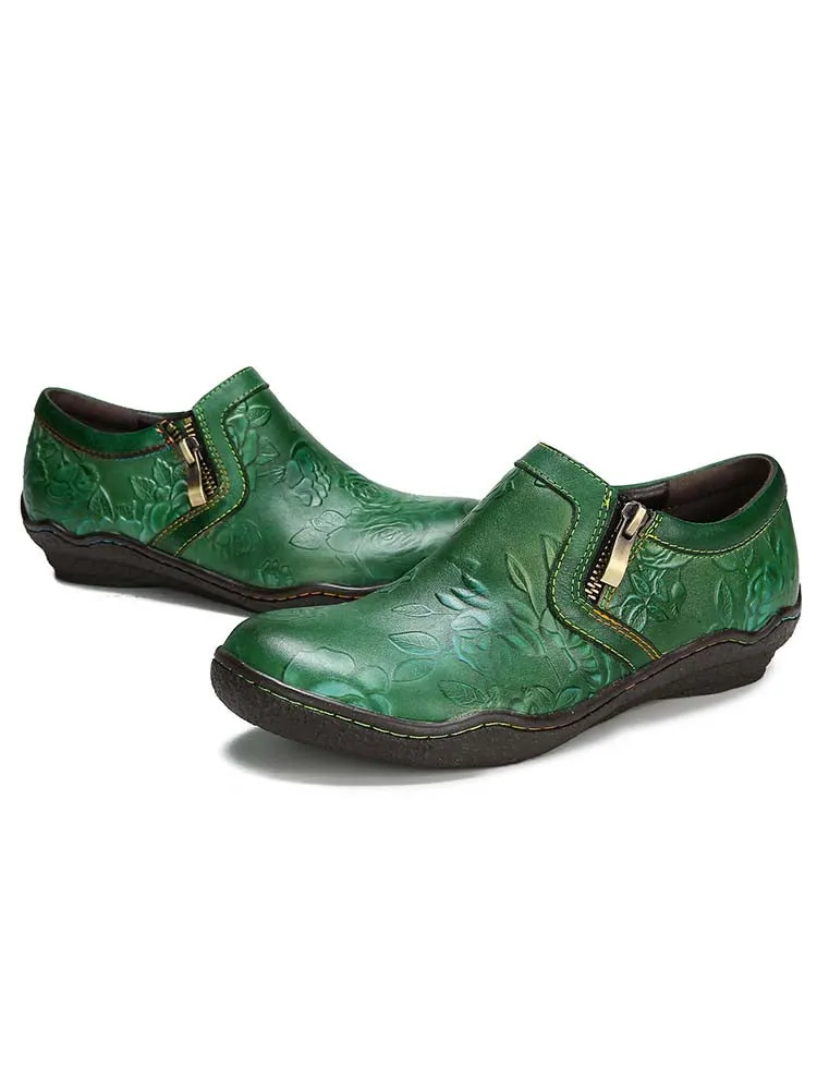 Zayla Handmade Leather Comfy Flat Shoes