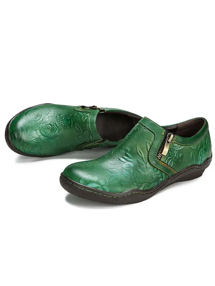 Zayla Handmade Leather Comfy Flat Shoes