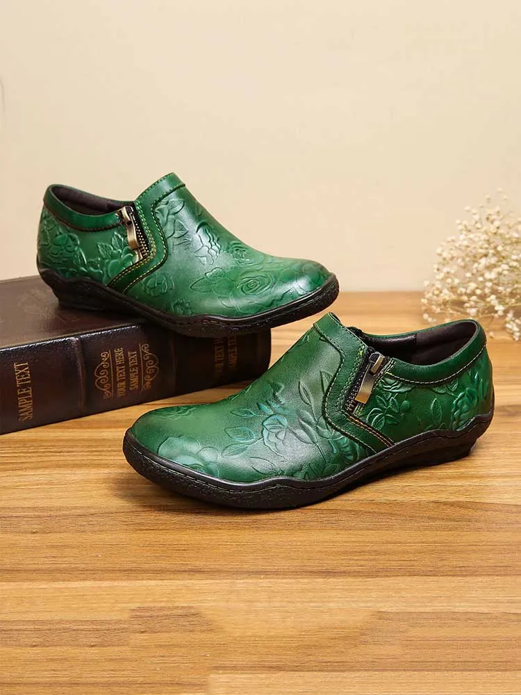 Zayla Handmade Leather Comfy Flat Shoes