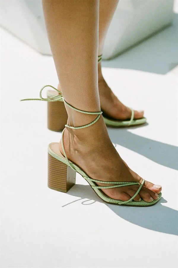 Zita Strappy Heels - Green